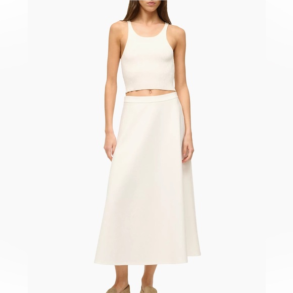 NWT Staud Lighthouse Ponte Skirt in Ivory - Picture 2 of 5